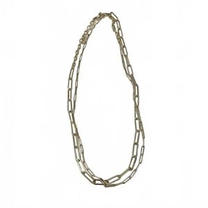 Melinda Maria Gold Paper Clip Chain Necklace Set | OS